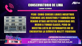 El Conservatorio de Música afirmó