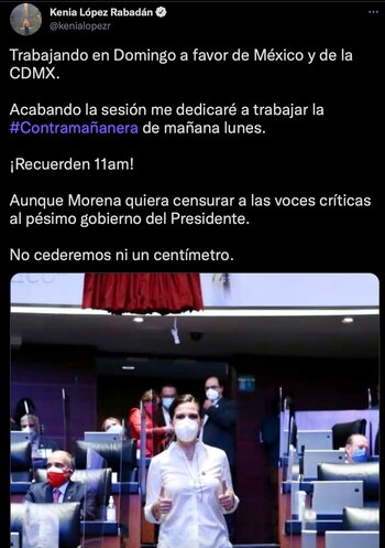 La senadora panista aseveró que