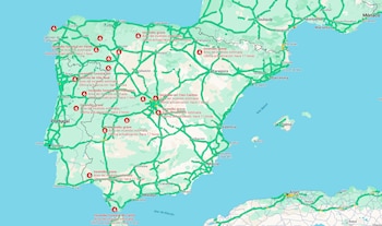 Mapa de incendios activos en