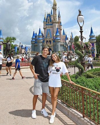 La pareja, de vacaciones en