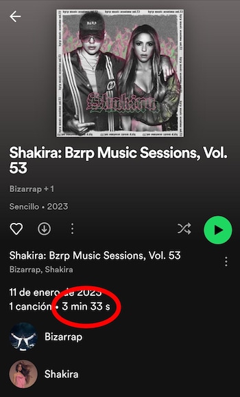 El tema dura 3.33, el