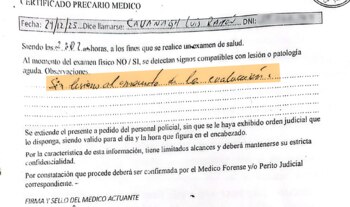 La conclusión del examen médico