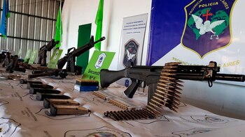 Las armas secuestradas a Ruíz Díaz en 2019