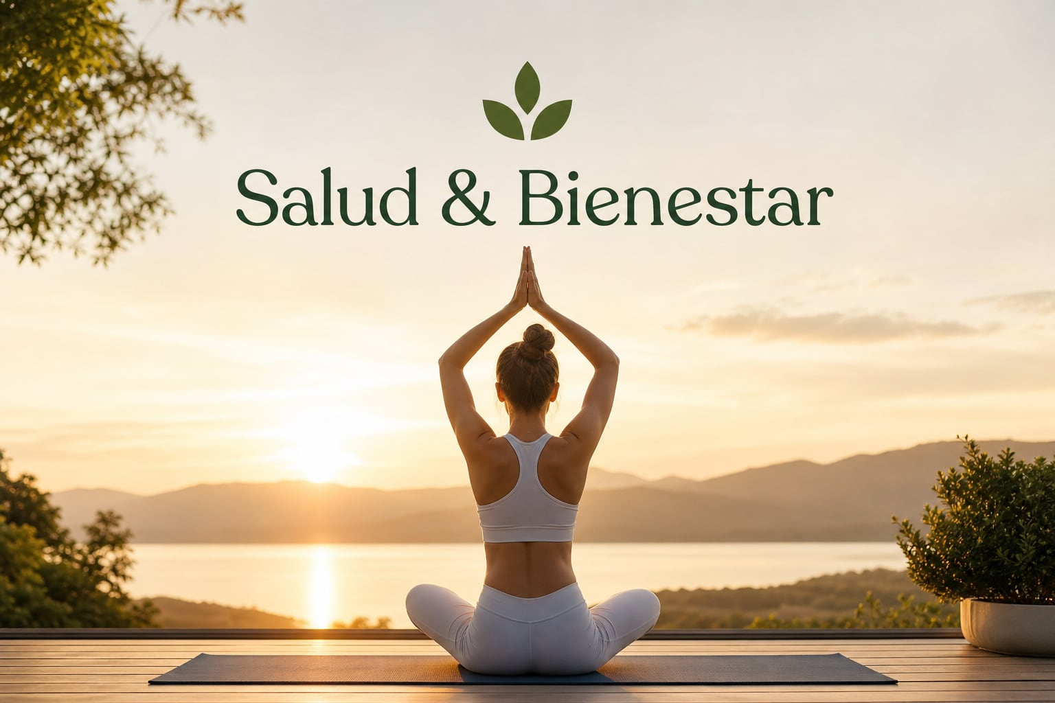 Una persona practica yoga frente a un lago durante el atardecer, en una imagen orientada a ilustrar el concepto de salud y bienestar. (Imagen Ilustrativa Infobae)