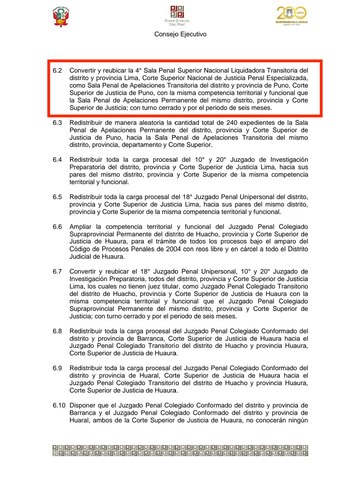 Resolución del Consejo Ejecutivo del