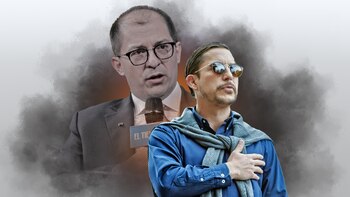 Alejandro Riaño usó su personaje de Juanpis Gonzáles para criticar el mandato de Francisco Barbosa como fiscal de la Nación - crédito Jesús Aviles/Infobae