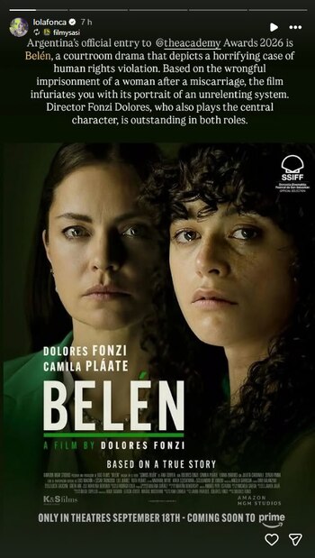 Belén, de Dolores Fonzi, fue