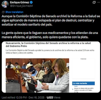 Enrique Gómez afirmó que la