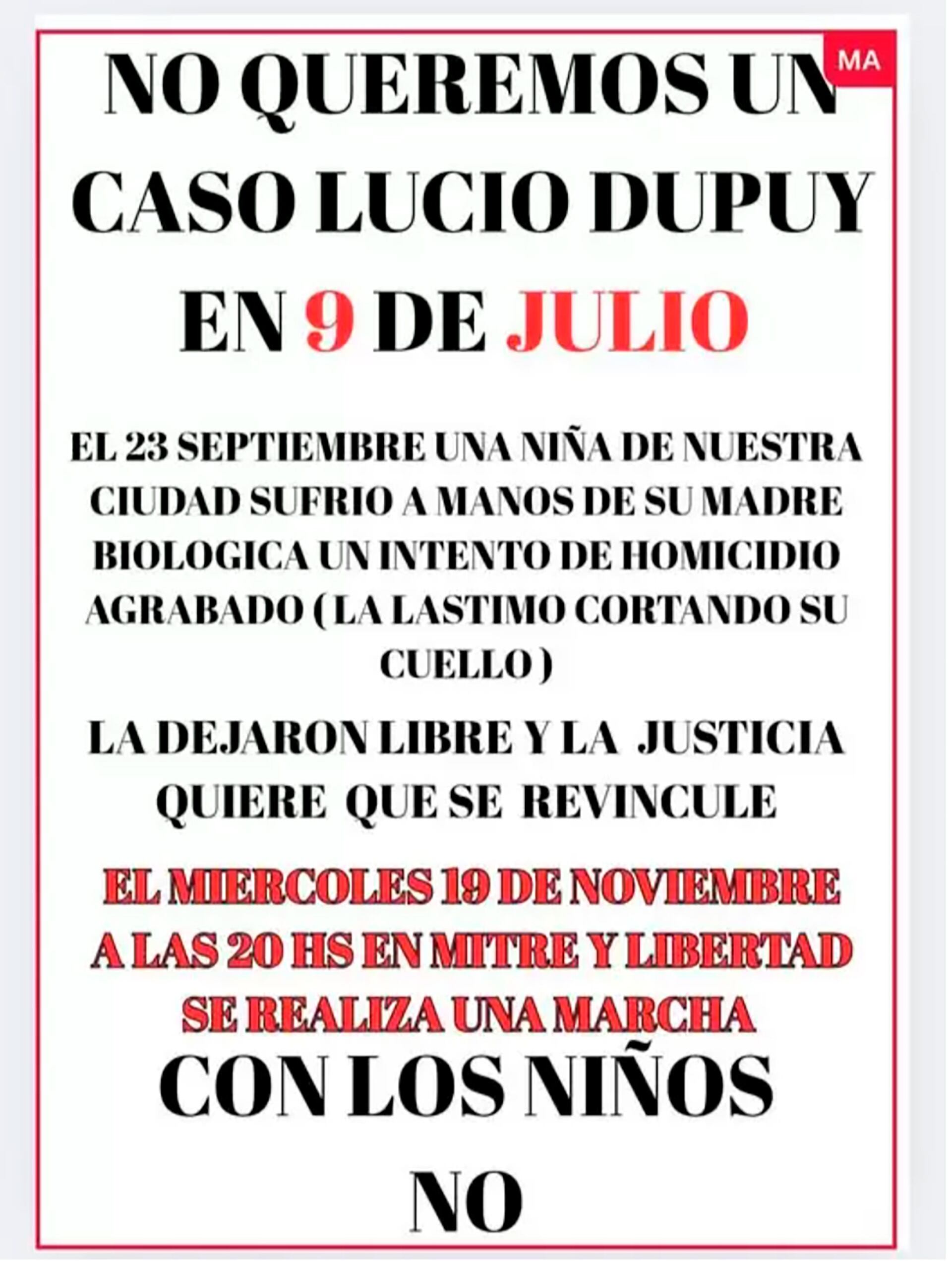 Tras la movilización, la mujer fue derivada a Pergamino