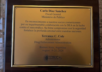 Reconocimiento recibido por el Ministerio Público de Costa Rica. Crédito: Ministerio Público