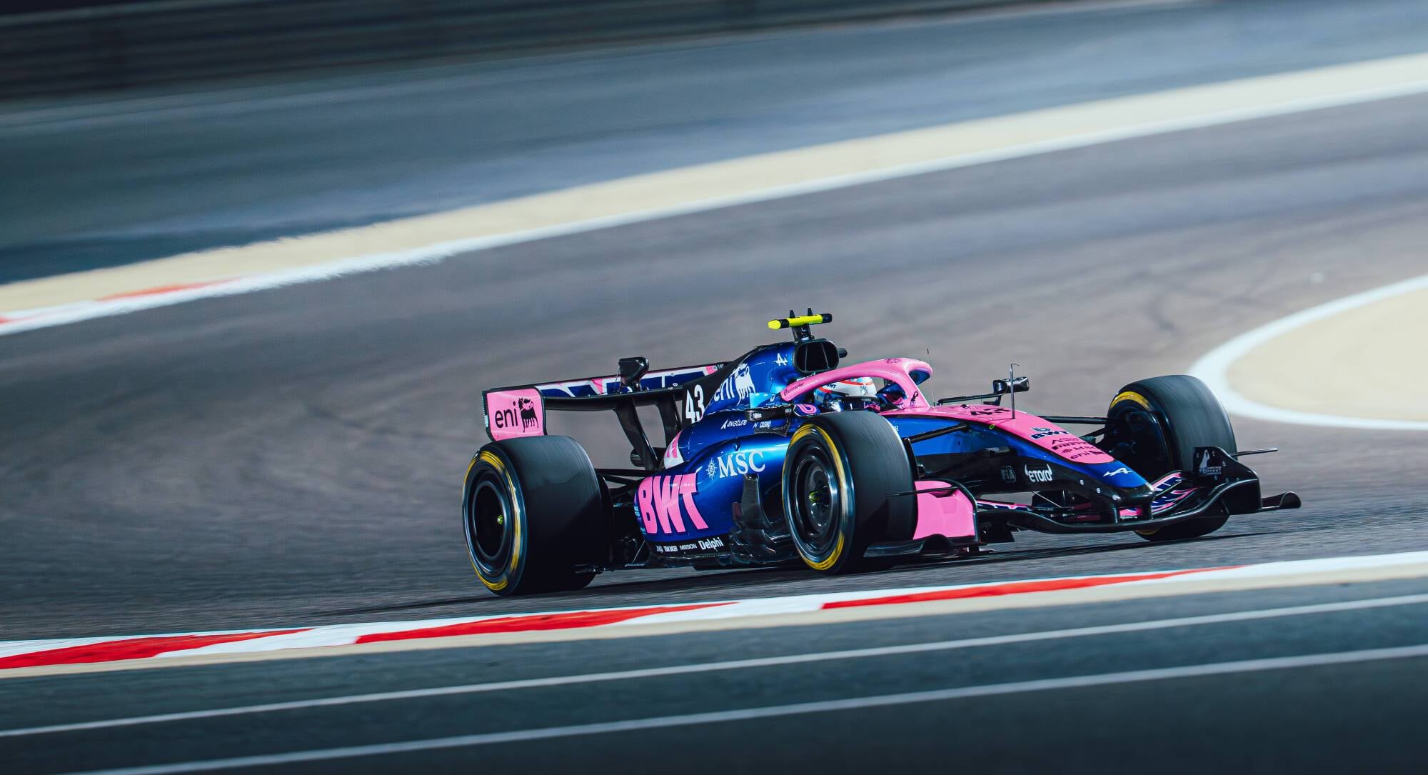 Franco Colapinto durante los test en Baréin