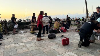 Explosión en un condominio junto