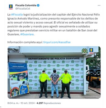 La Fiscalía indicó que el