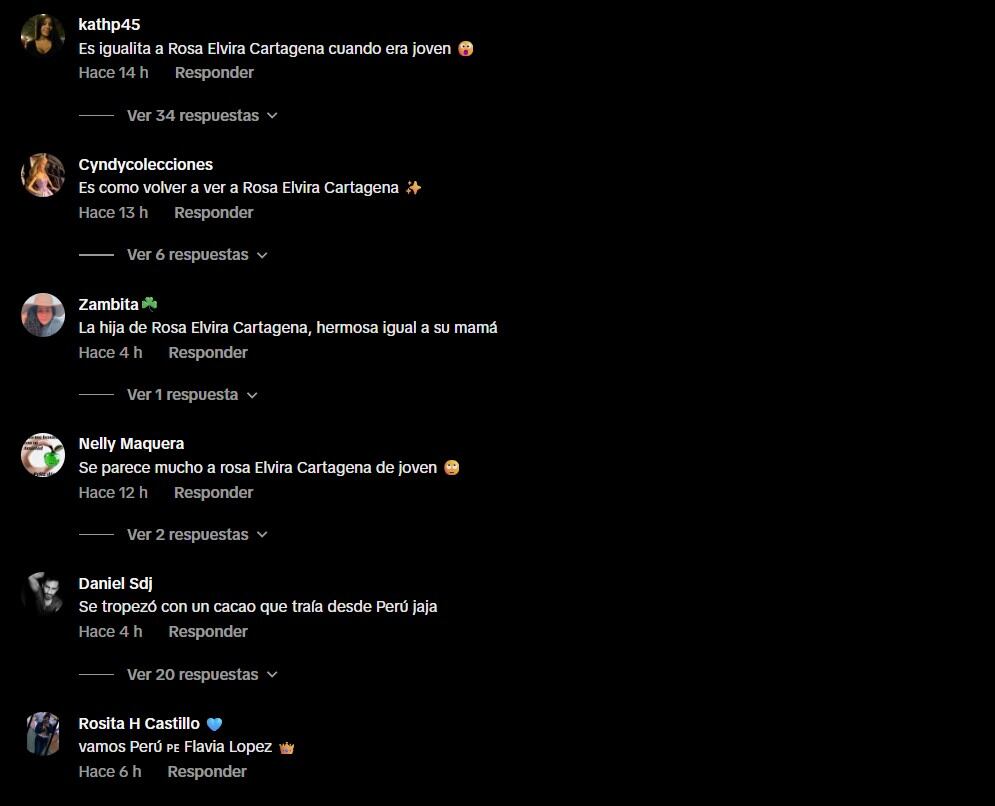Redes sociales enloquecen al notar la similitud entre Flavia López y Rosa Elvira Cartagena. Infobae Perú / Captura: TikTok