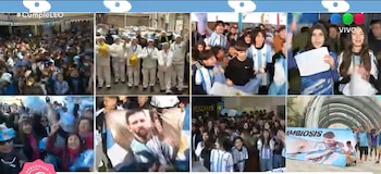 El festejo de cumpleaños de Messi en Telefé
