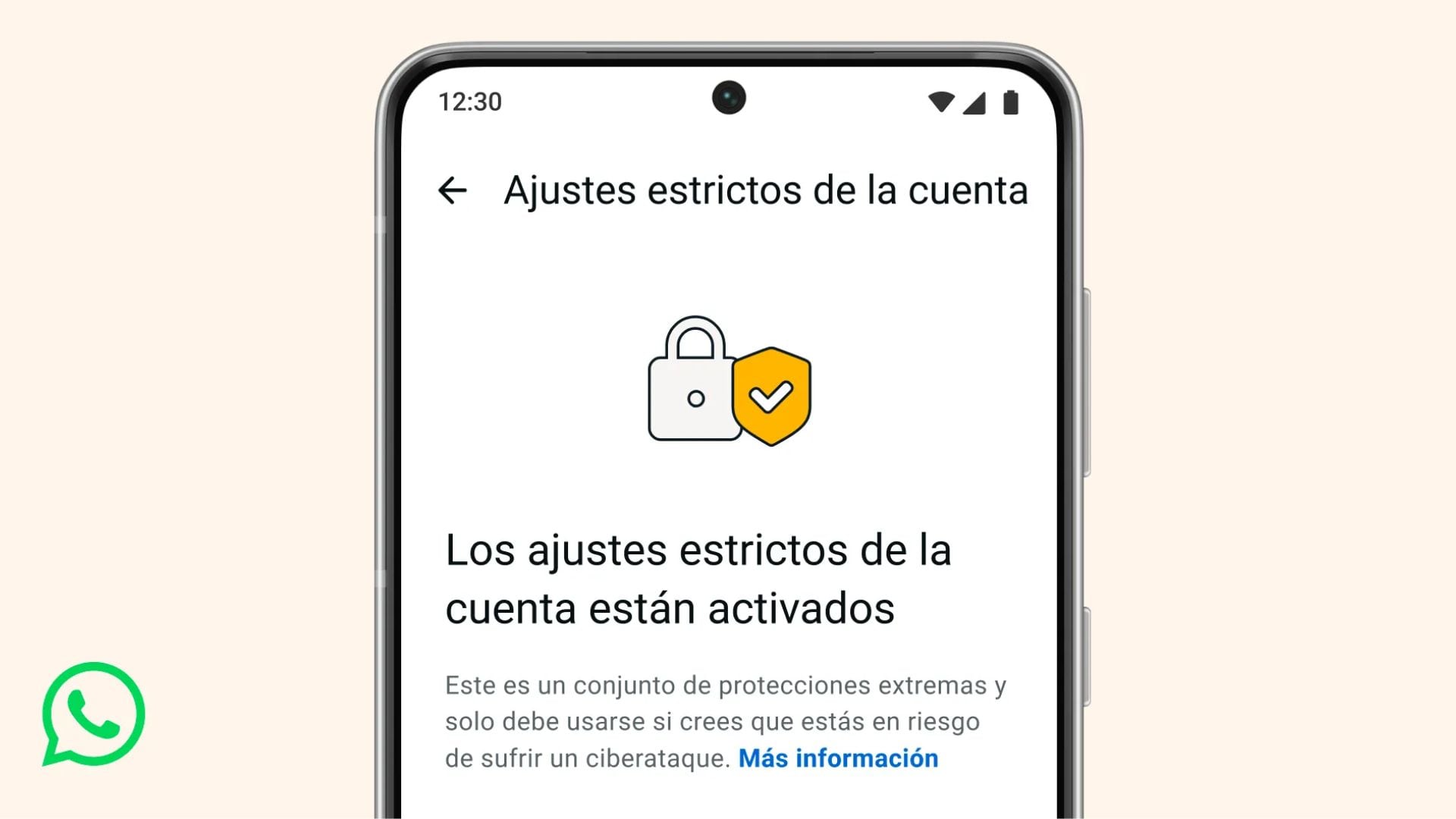 Los ajustes estrictos de la cuenta ayudan a reducir las probabilidades de ser víctimas de estafas. (WhatsApp)