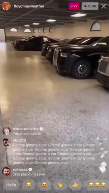 En el garaje de Mayweather