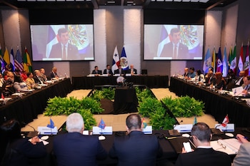 Panamá, epicentro del diálogo hemisférico sobre seguridad al acoger el 26° periodo del CICTE/OEA. El ministro encargado de Relaciones Exteriores, Carlos A. Hoyos, inauguró el encuentro centrado en la prevención del financiamiento del terrorismo y de armas de destrucción masiva.