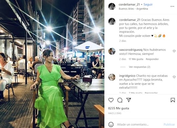 Mónica Sánchez en Buenos Aires.