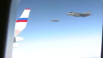 El avión de Putin fue