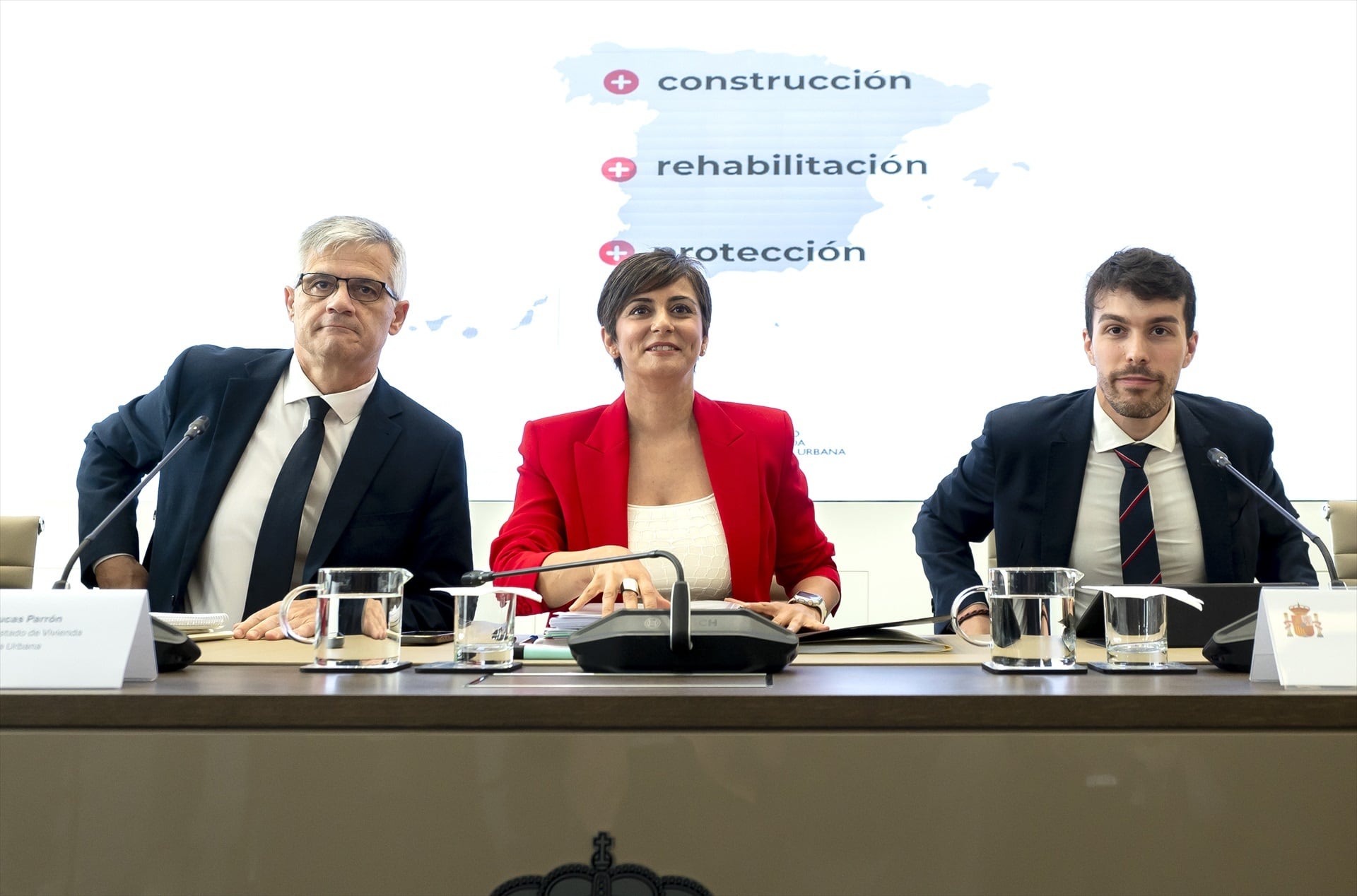La ministra de Vivienda y Agenda Urbana, Isabel Rodríguez, durante la reunión de la Conferencia Sectorial de Vivienda y Agenda Urbana, en la sede del Ministerio.Alberto Ortega / Europa Press