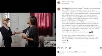 El emotivo encuentro entre María Becerra y Sol fue registrado en imágenes y videos, viralizándose rápidamente en redes sociales