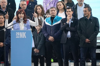 Cristina Kirchner durante el acto