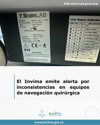 Alerta del Invima sobre equipos
