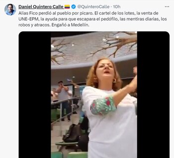 El exalcalde de Medellín criticó