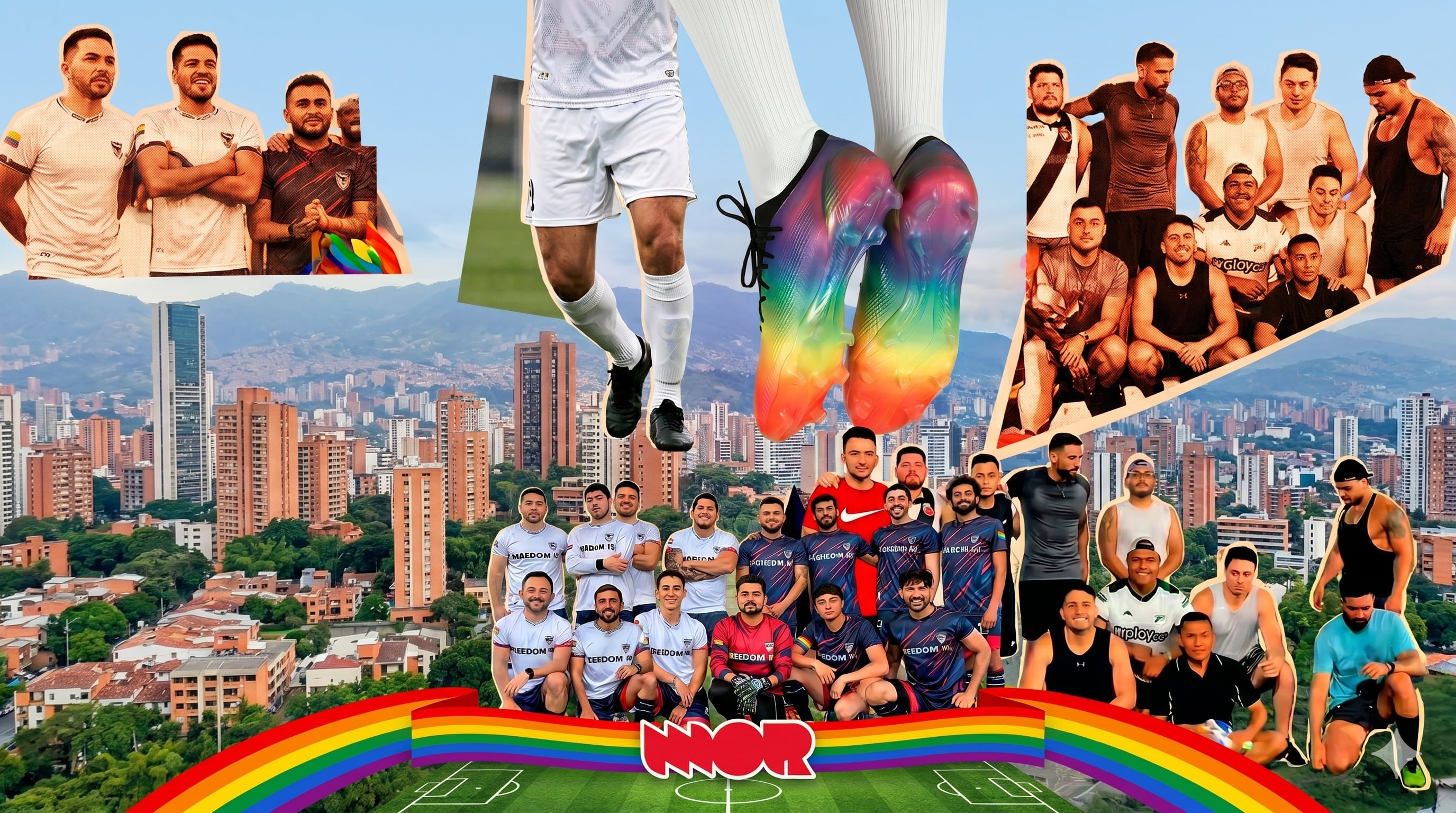 Ocho equipos de Bogotá, Cali, Villavicencio y Medellín compiten en un entorno seguro y de respeto durante el Torneo de Fútbol Diverso - crédito Los del Otro Equipo/Freedoom F.C./Instagram/suministrado a Infobae Colombia