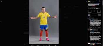 El capitán de la Tricolor envió un emotivo mensaje a sus fanáticos y los hinchas de la selección Colombia-crédito @jamesdrodriguez/X
