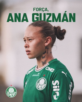 Ana María Guzmán ha jugado 18 partidos con Palmeiras en la primera división del fútbol de Brasil - crédito Palmeiras
