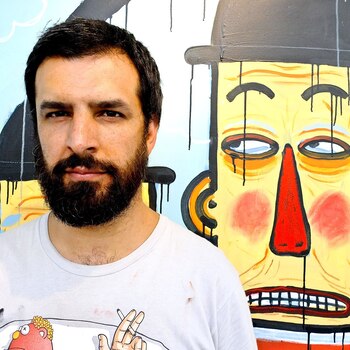 Alberto Montt durante el montaje