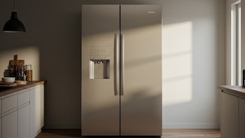 Heladera de doble puerta en una cocina minimalista - (Imágen Ilustrativa Infobae)