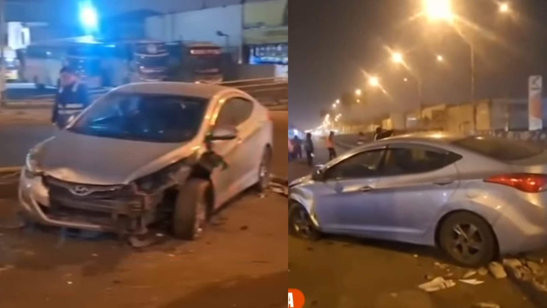 Chofer aparentemente se quedó dormido al volante y su auto quedó completamente destrozado tras chocar contra las rejas de la estación Independencia del Metropolitano.