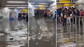 Usuarios captaron una inundación al