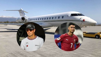 Esto vale el lujoso avión privado de Checo Pérez, modelo que también usa Cristiano Ronaldo