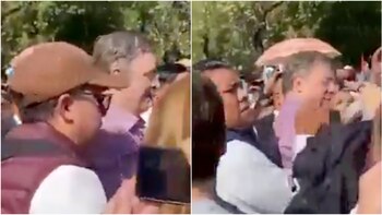 Agresión a Ebrard durante la