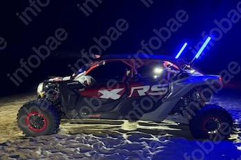 La UTV donde viajaba Bastian