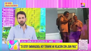 Silvia Cornejo revela qué le dijo Jean Paul Gabuteau para salir con Analía Jiménez mientras ella estaba embarazada. Captura: Amor y Fuego.