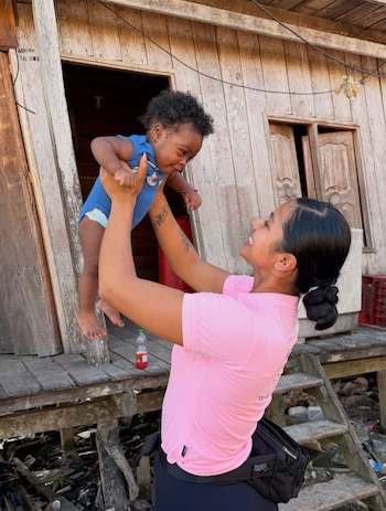 La creadora de contenido agradeció la inspiración recibida y reafirmó su compromiso de contar historias que impulsen la ayuda a los más necesitados - crédito @andrearico_24/ Instagram