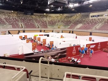 El estadio cubierto fue sede