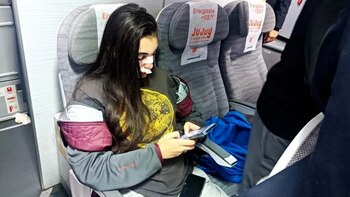 Una pasajera de Aerolíneas Argentinas