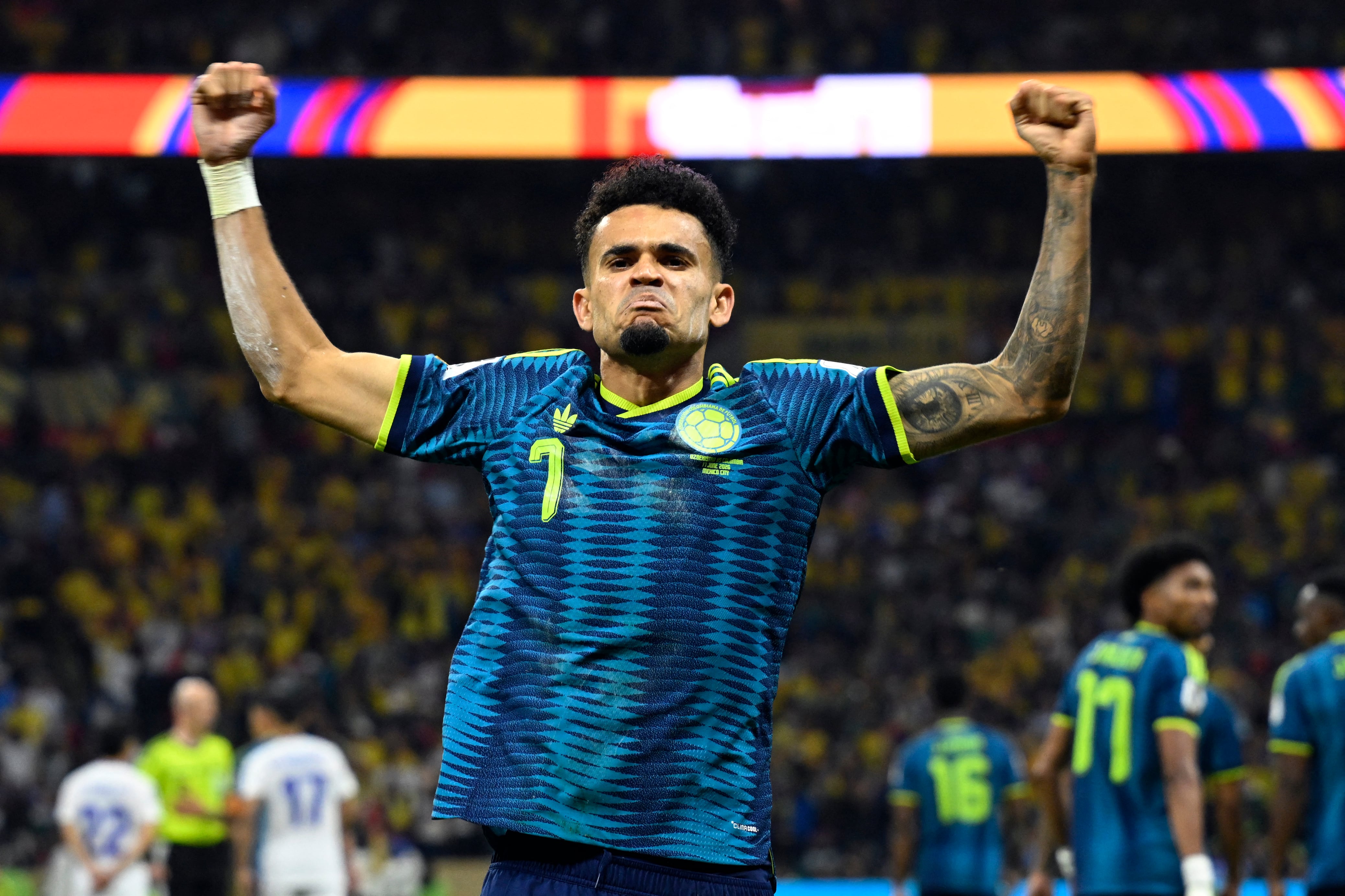 Además de anotar el segundo gol del partido, Luis Díaz fue elegido como el mejor jugador del partido - crédito Alfredo ESTRELLA / AFP