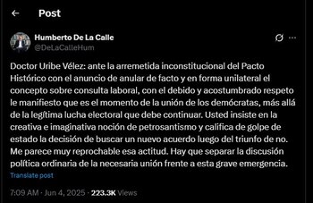 Humberto de la Calle mandó