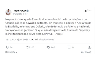 Miguel Polo Polo cuestionó a Juan Daniel Oviedo