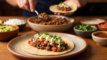 Receta de tacos de carne picada y palta, rápida y fácil