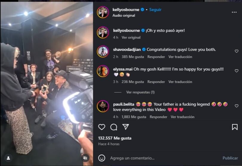Kelly Osbourne anunció su compromiso con Sid Wilson. (Instagram/Kelly Osbourne)