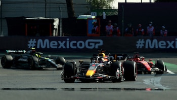 Formula One F1 - Mexico City Grand Prix - Autodromo Hermanos Rodriguez, Mexico City, Mexico - October 29, 2023 Red Bull's Max Verstappen in action during the race REUTERS/Raquel Cunha