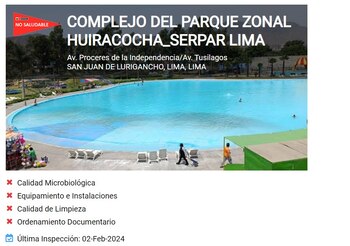 Reporte de la última inspección